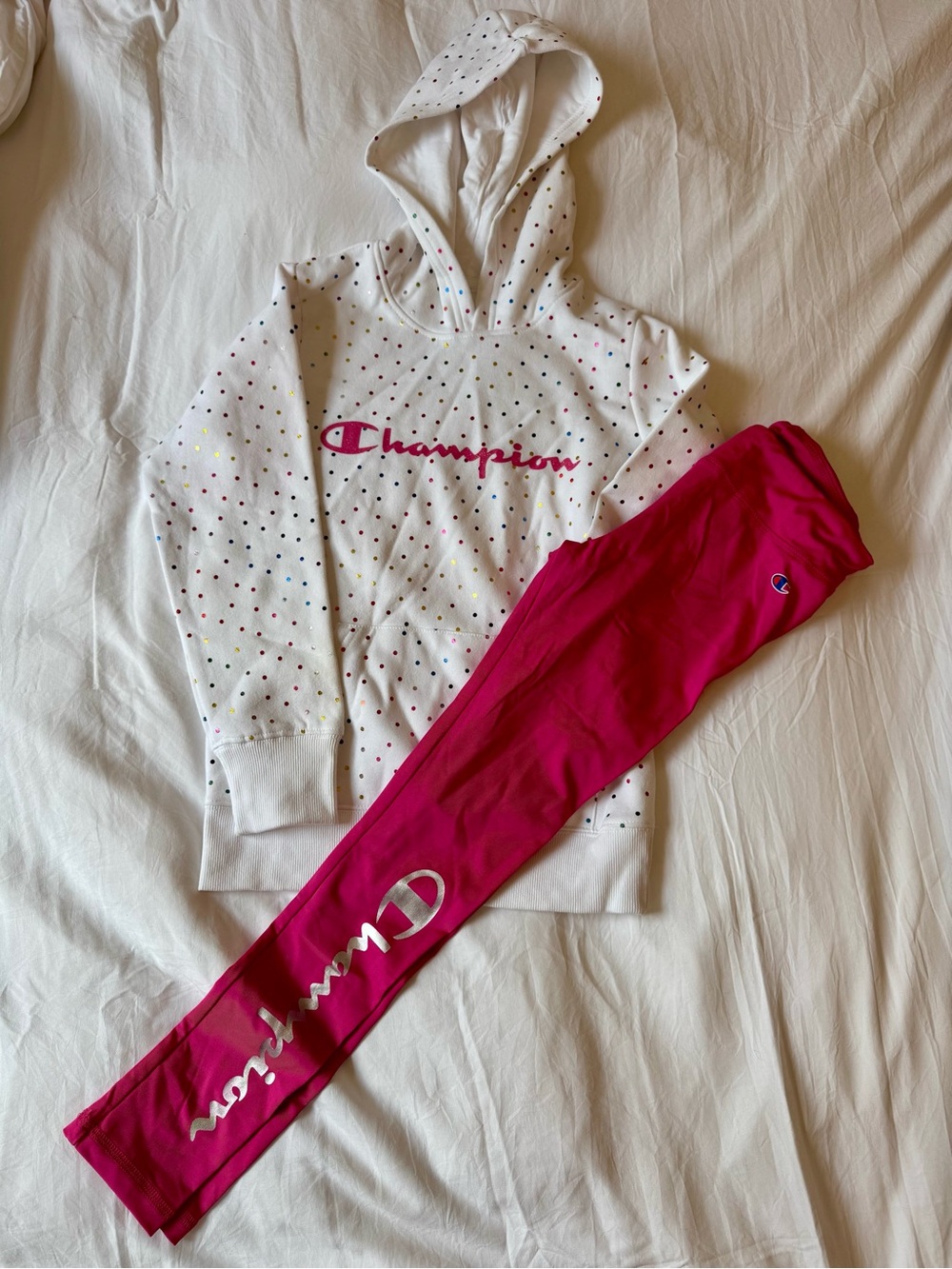 Champion Kids Bright Pink Logo Leggings